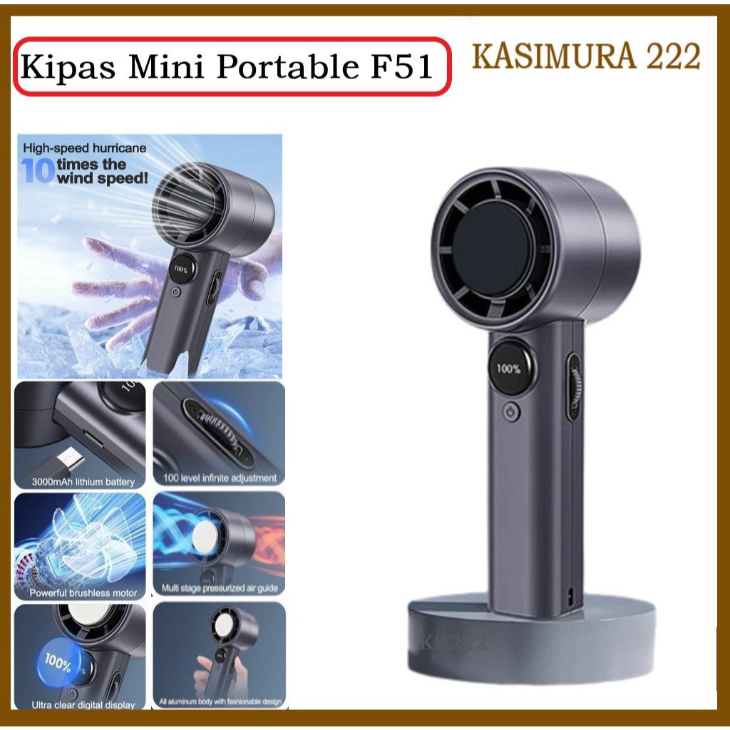 Jual Kipas Mini Portable F51 Kipas Angin Genggam Speed Wind Adjustable ...