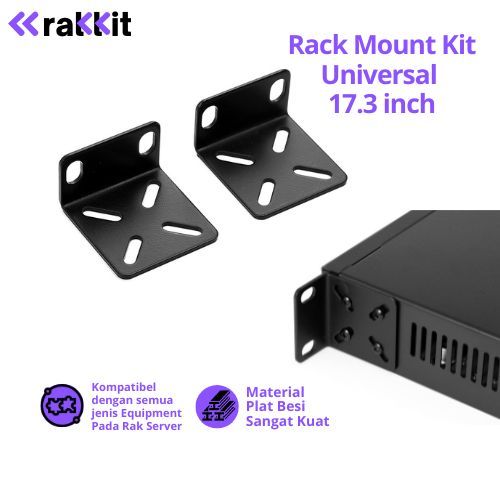 Jual RAKKIT UV-001 Rackmount Kit Rak Server 17,3 inch Kuping Bracket ...