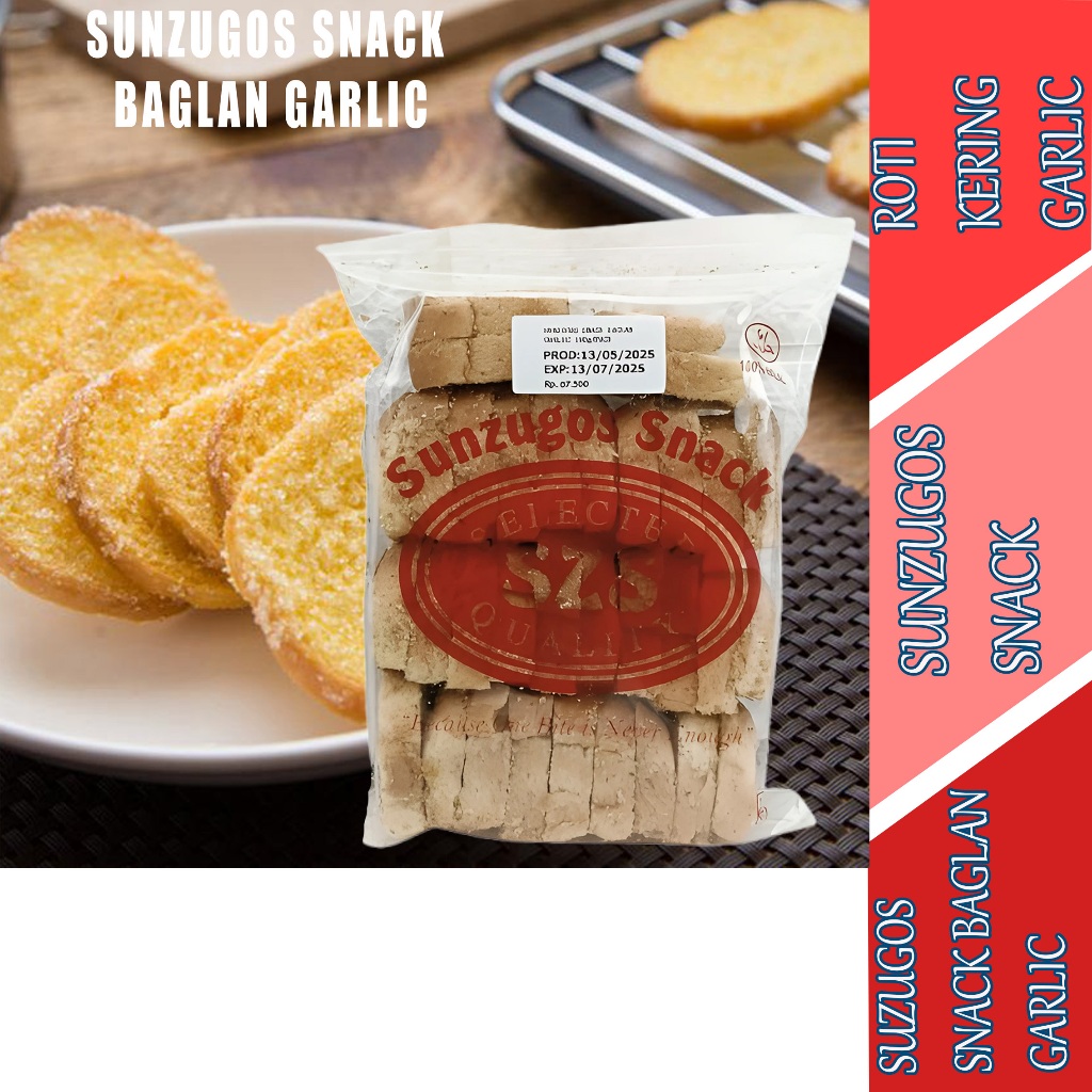 Jual Snack Roti Kering Garlic Suzygos Baglan - Sunzugos Snack - Roti ...