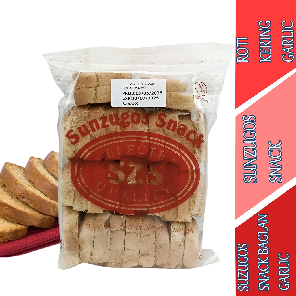 Jual Snack Roti Kering Garlic Suzygos Baglan - Sunzugos Snack - Roti ...