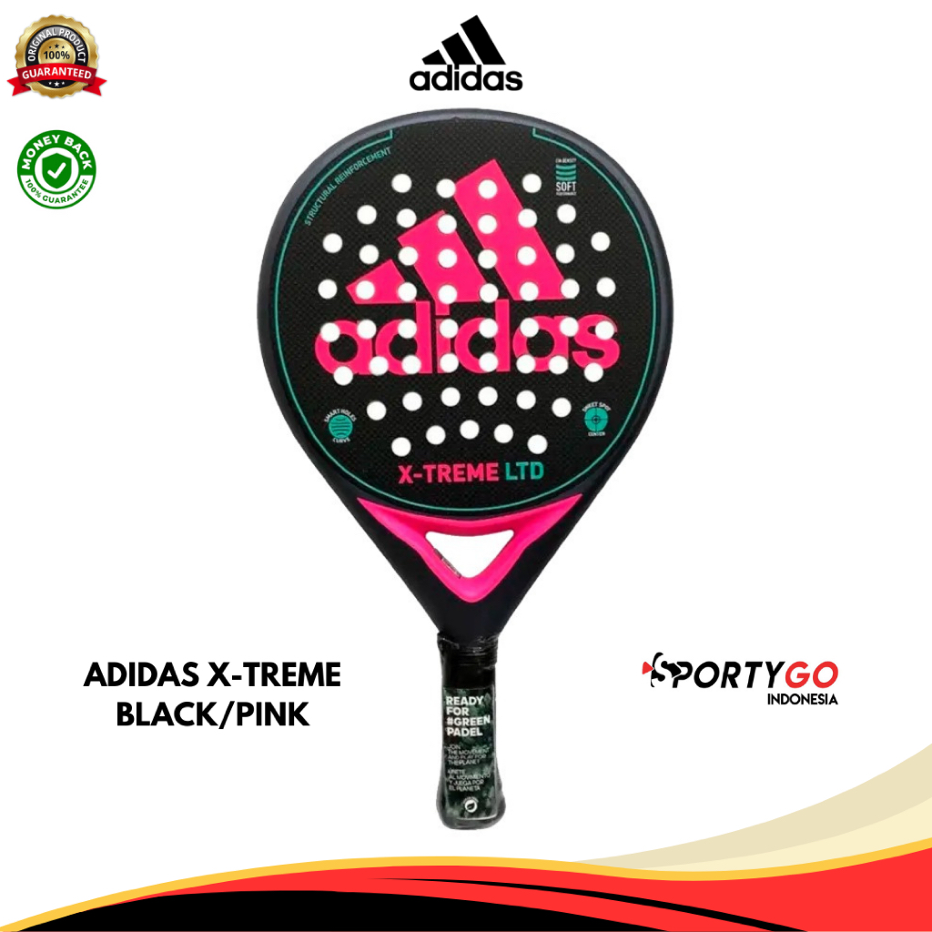 Jual Padel Racket ADlDAS X-Treme Black/Pink | Raket Padel ADlDAS ...
