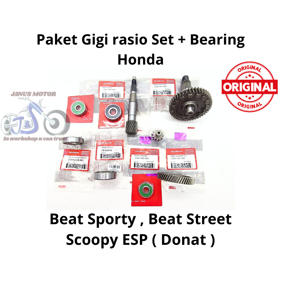 Jual Paket Gigi rasio set + Bearing Beat Sporty Street Scoopy eSP ...