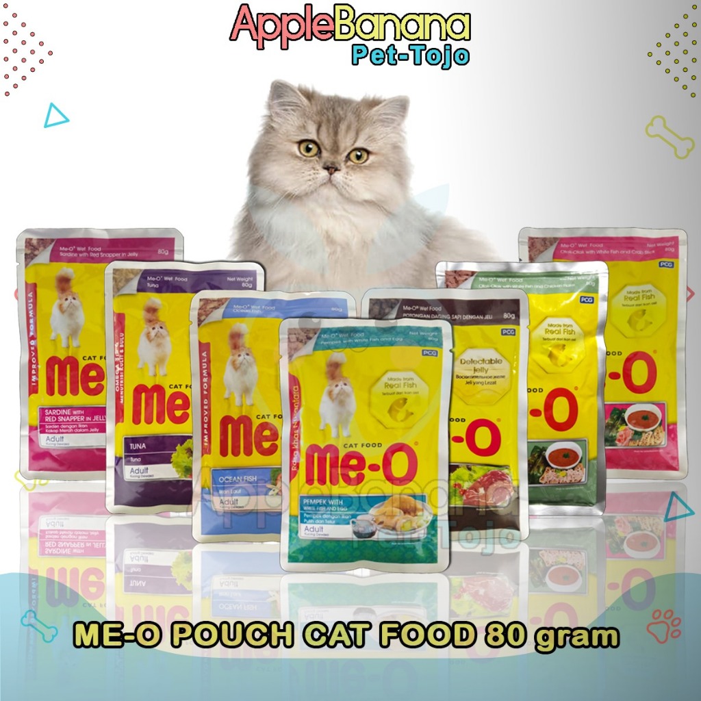 Jual MAKANAN KUCING BASAH Meo ME-O Pouch/saset 80Gr | Shopee Indonesia