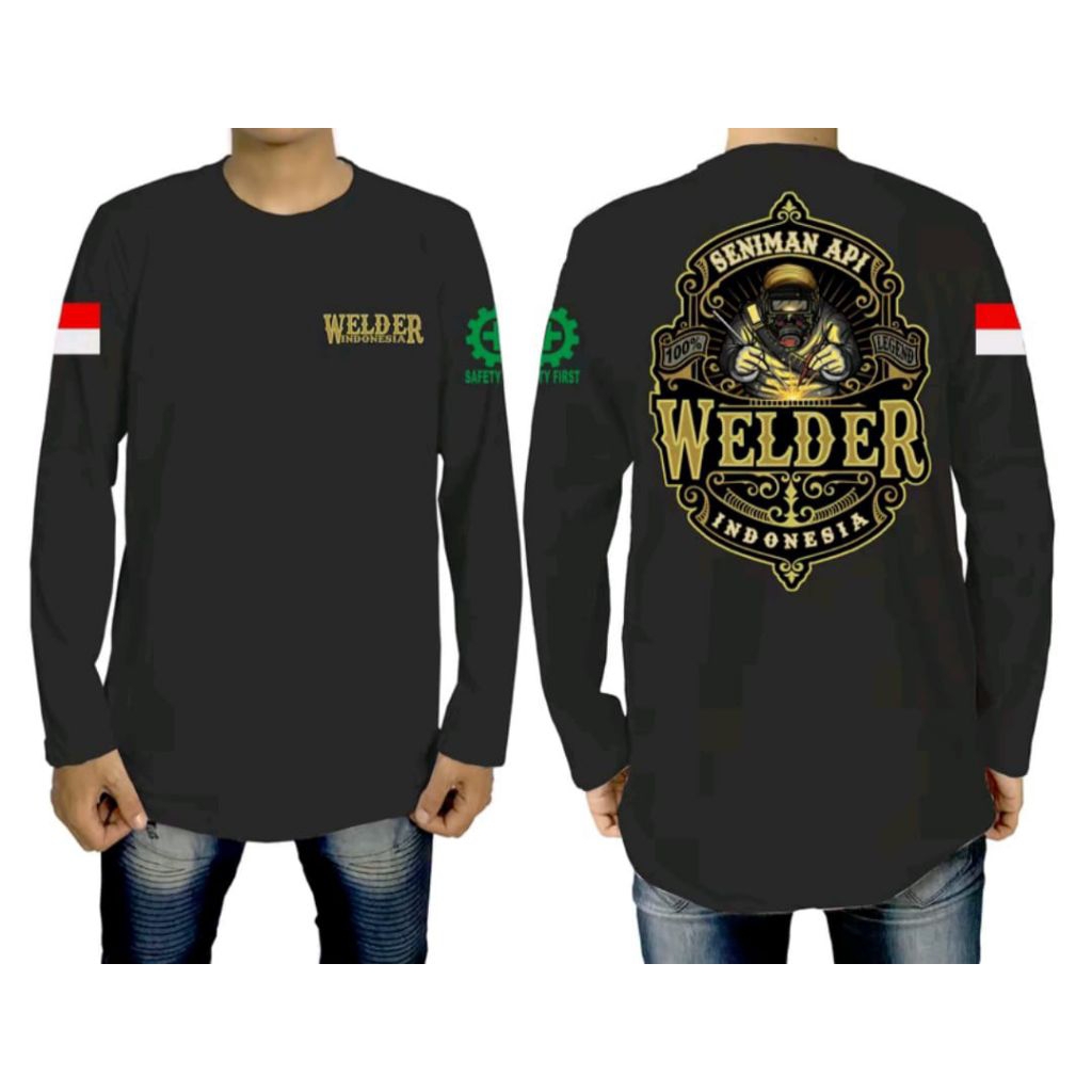 Jual KAOS SENIMAN API WELDER INDONESIA LENGAN PANJANG CORAK GOLD ...
