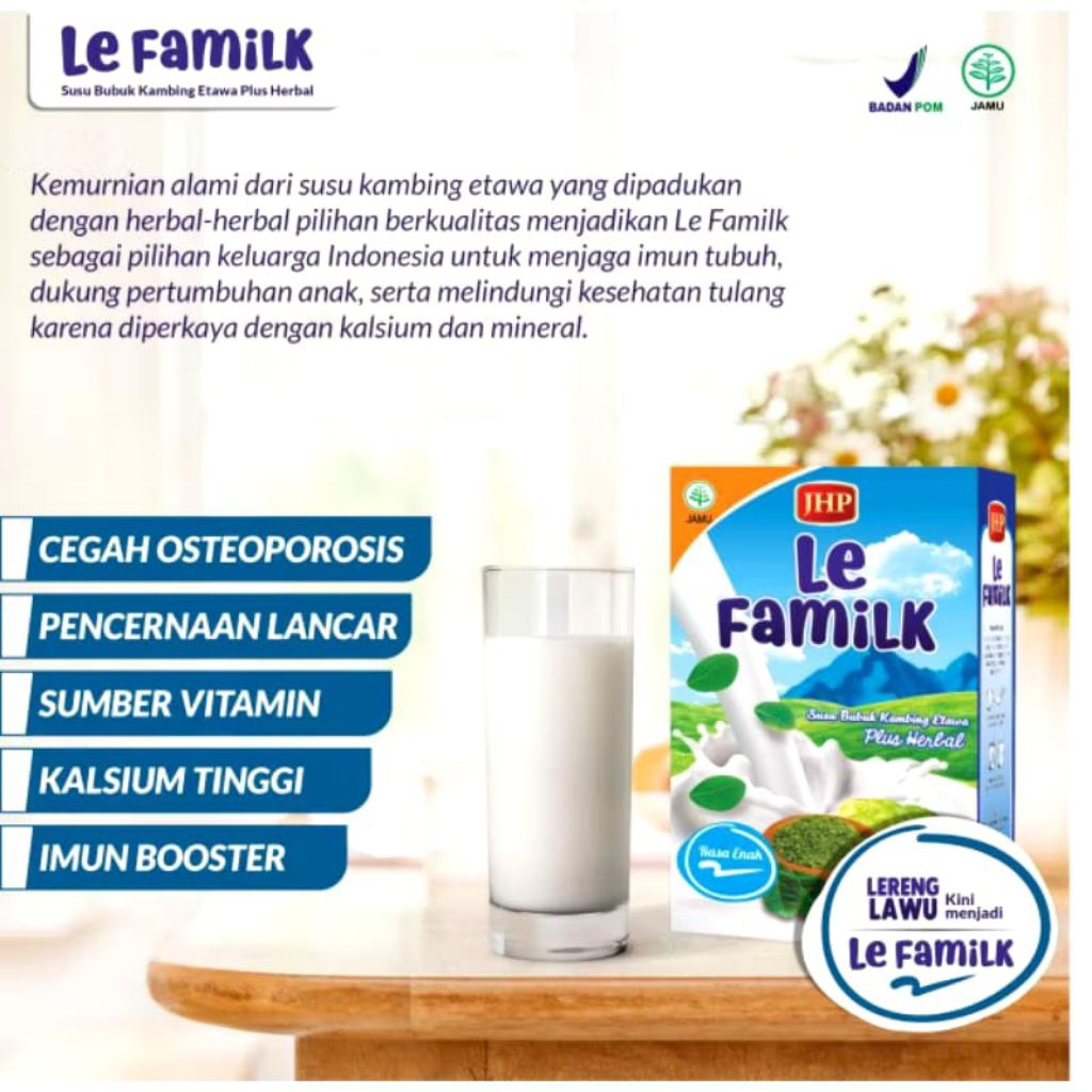 Jual LE FAMILK SUSU KAMBING ETAWA PLUS HERBAL MEMBANTU MENINGKAT DAYA ...