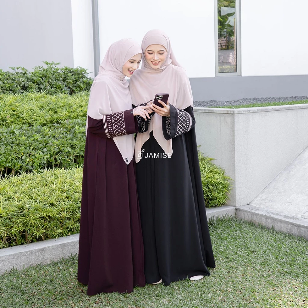 gamis katun adem tidak nerawang Gamis Umroh Haji Bordir Keffiyeh Palestine