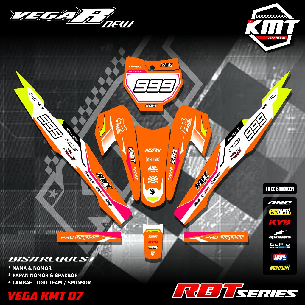 Jual Sticker RBT/GTX VEGA R NEW Stiker Striping Motor RBT Bebek Modif ...