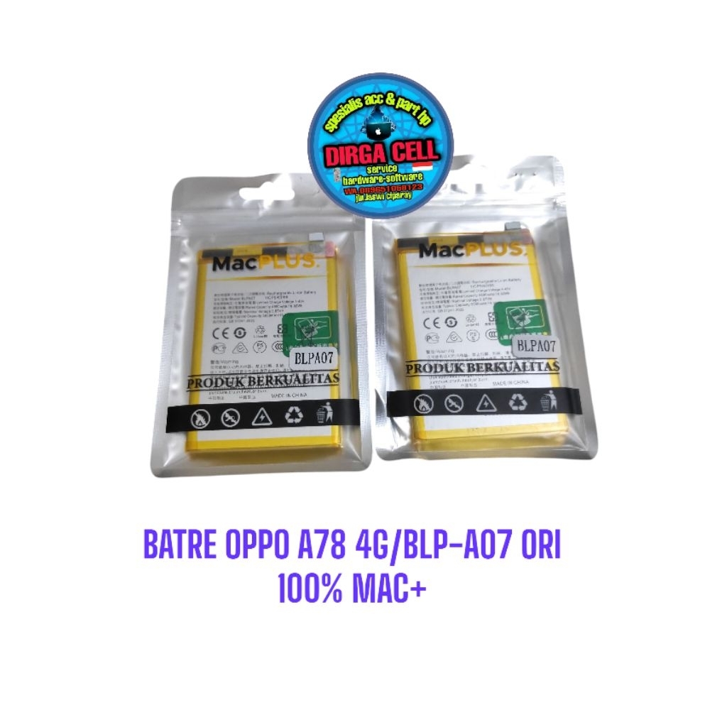 Jual BATRE OPPO A78 4G/BLP-A07 ORI 100% MAC+ | Shopee Indonesia