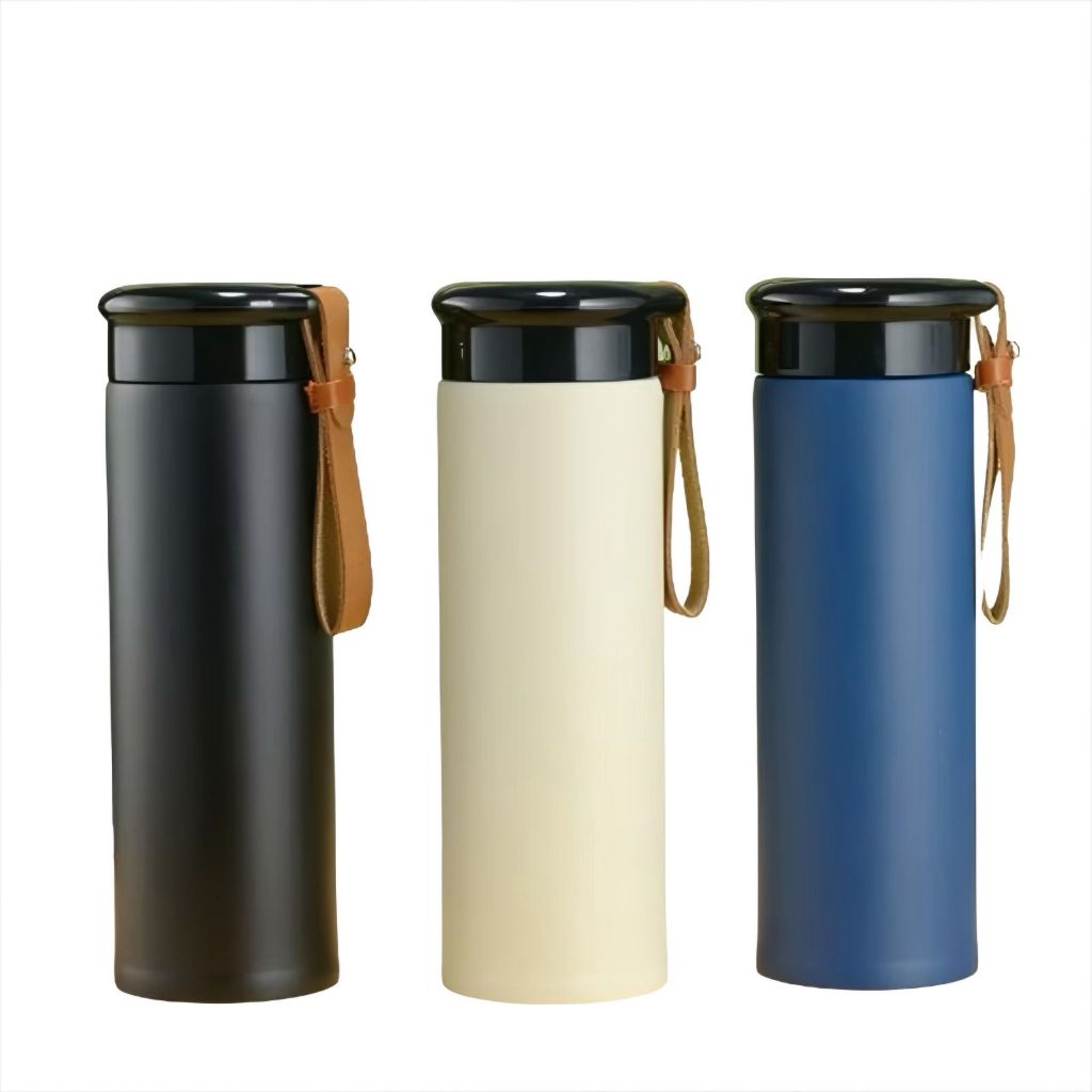 Jual Botol Termos Vacum Flask Modern Simple+Tali Kulit Sintetis Tahan ...