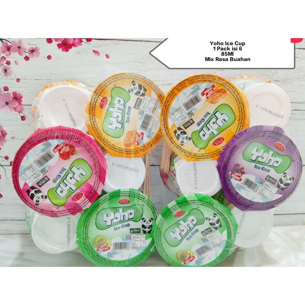 Jual YOHO ICE CUP Uk 85ml 1 pack isi 6 pcs Mix rasa buah Exp super aman ...