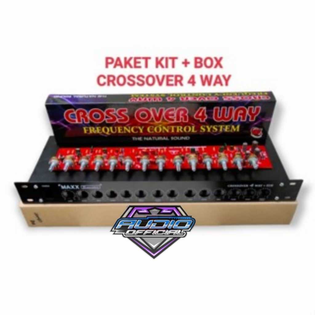 Jual Paket Kit + Box Audio Crossover Aktif 4 WAY Subwoofer Cross Over ...