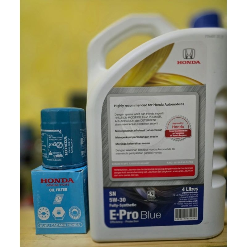 Jual Paket Oli Mobil Honda E-pro Blue Dan Filter Honda Oli Mesin E-PRO ...