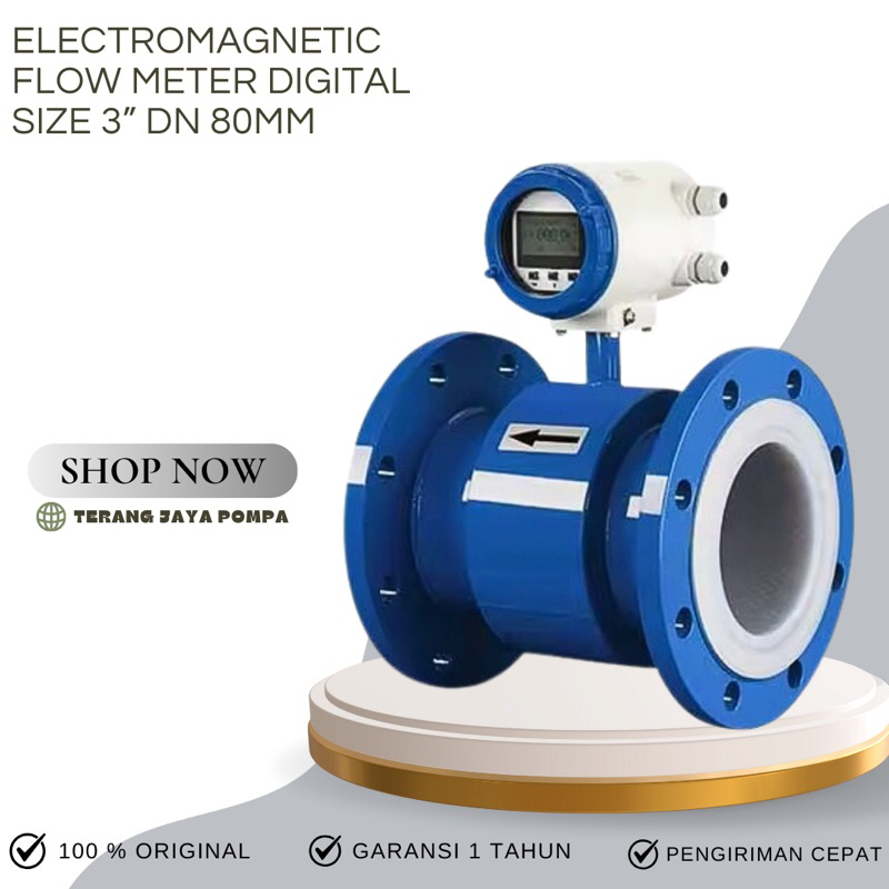Jual Electromagnetic Flowmeter 3”Inch DN80 / Flowmeter Digital Size 3 ...