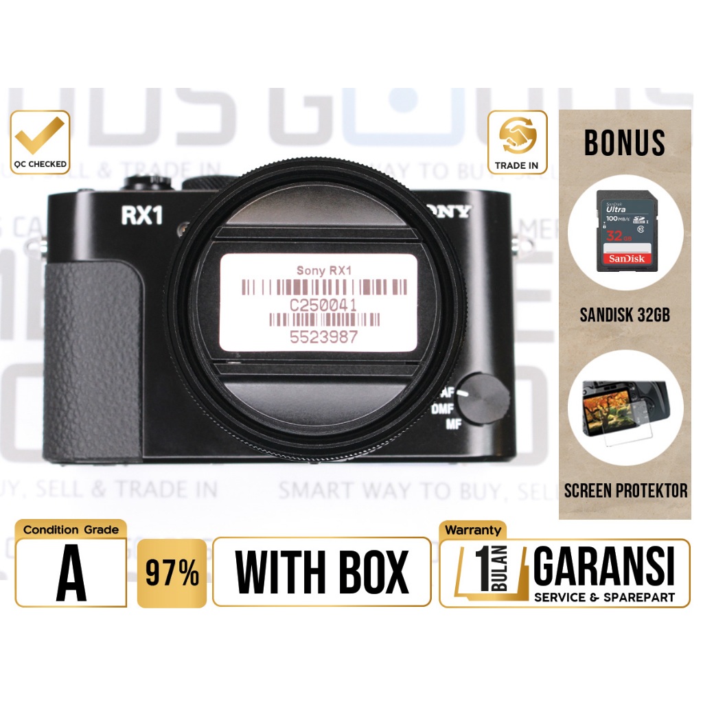 Jual Sony RX1 Cybershot DSC-RX1 Full Frame Compact Digital Camera Used ...
