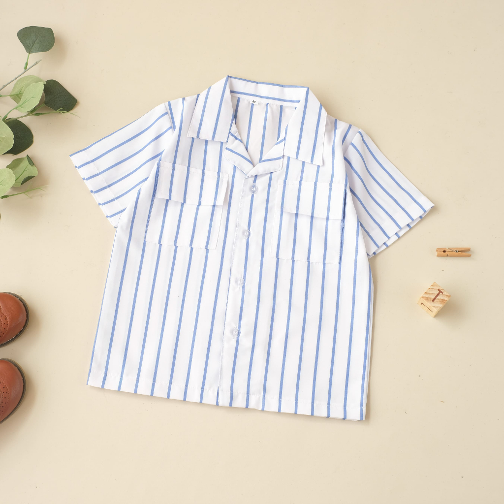 Jual Todei.kids Otaru Shirt / Kids Oversize Striped Shirt / Kemeja Anak ...