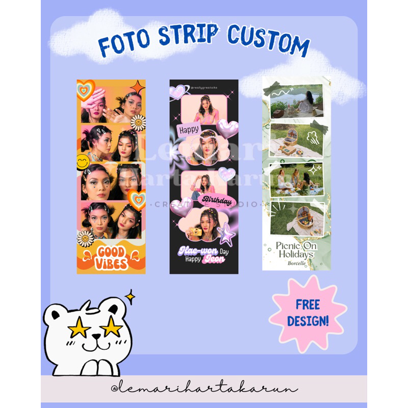 Jual Foto Strip | Photo Strip Custom Lucu | Shopee Indonesia
