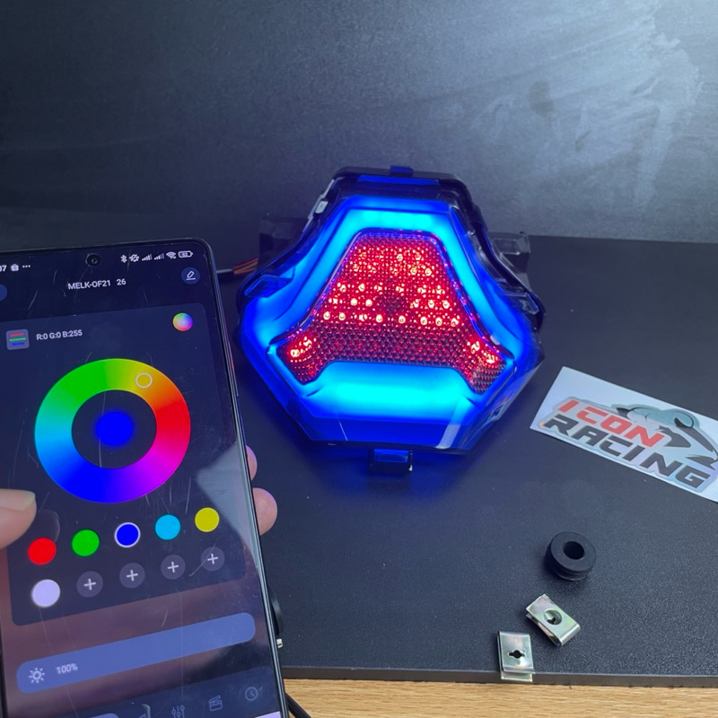 Jual Stoplamp Led MX KING RGB APP LED Running 3 In 1 Plus Sen Lampu ...
