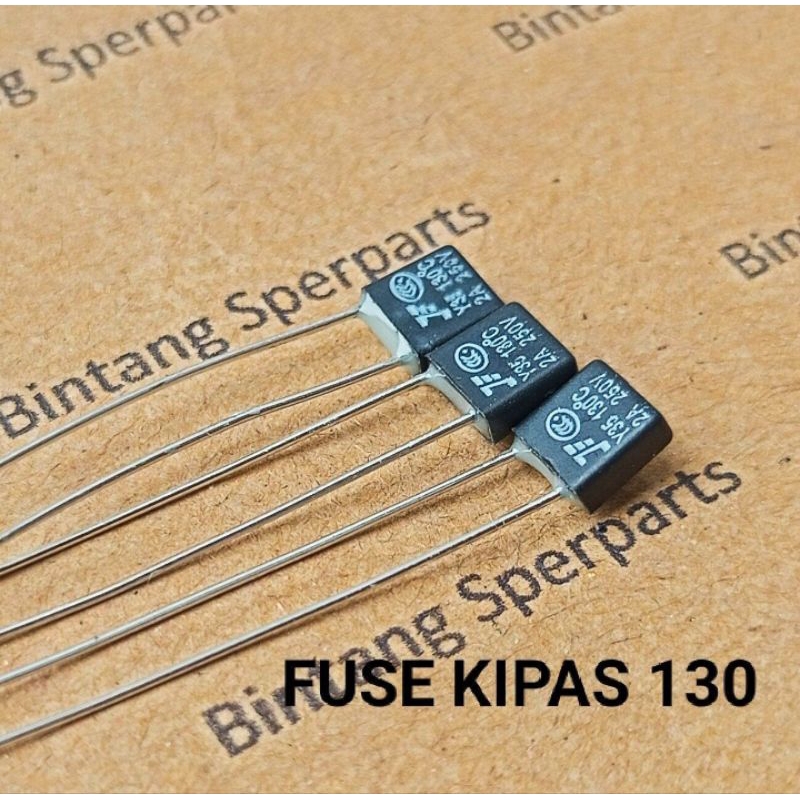 Jual (1 BUAH) THERMAL FUSE KIPAS ANGIN 2A 130C 250V SEKRING KIPAS ANGIN ...