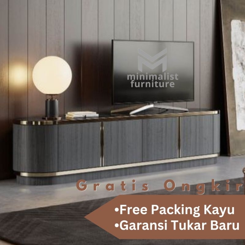 Jual Meja TV / Buffet TV Modern Minimalist Premium List Gold | Shopee ...