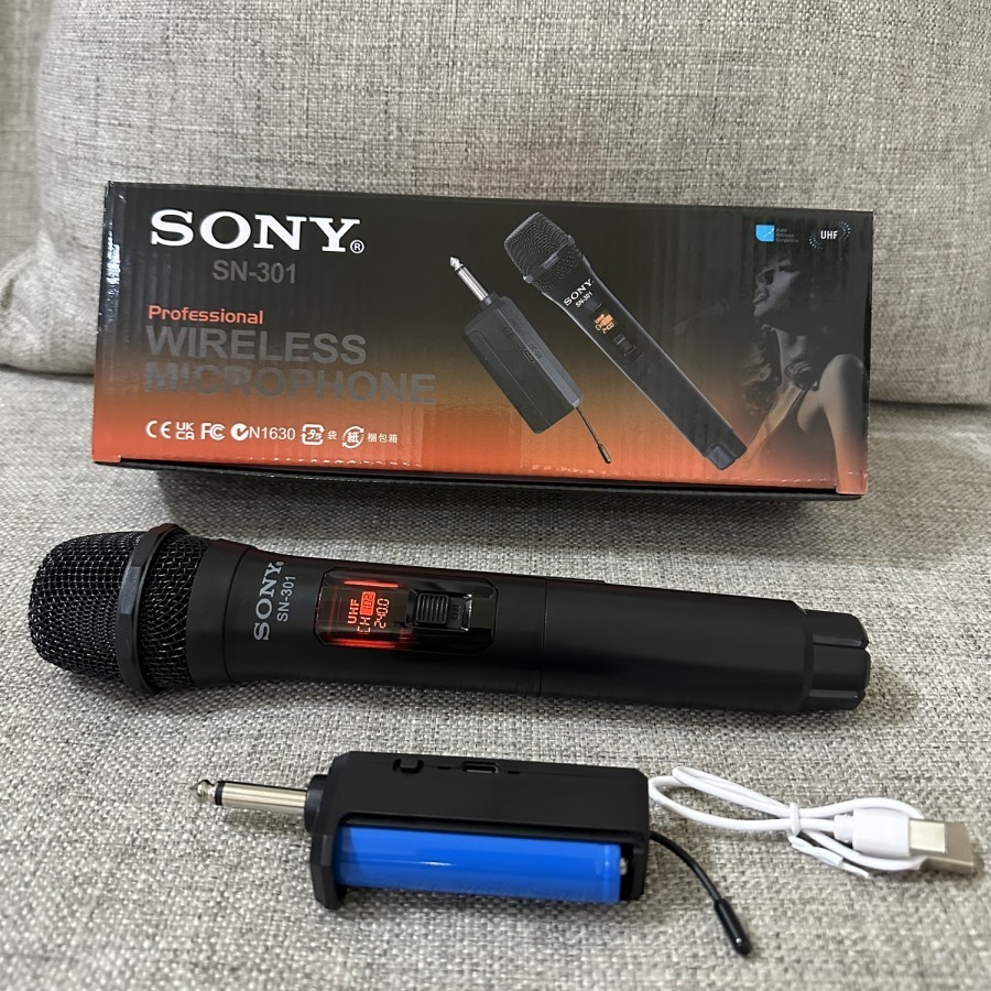 Jual Mic Wireless isi 2 mic. SONY SN-302 microphone. suara jernih ...