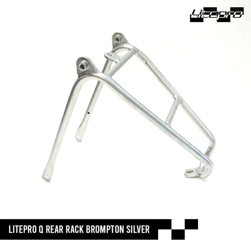 Jual DELTACYCLES - LITEPRO Q REAR RACK BROMPTON SILVER | Shopee Indonesia
