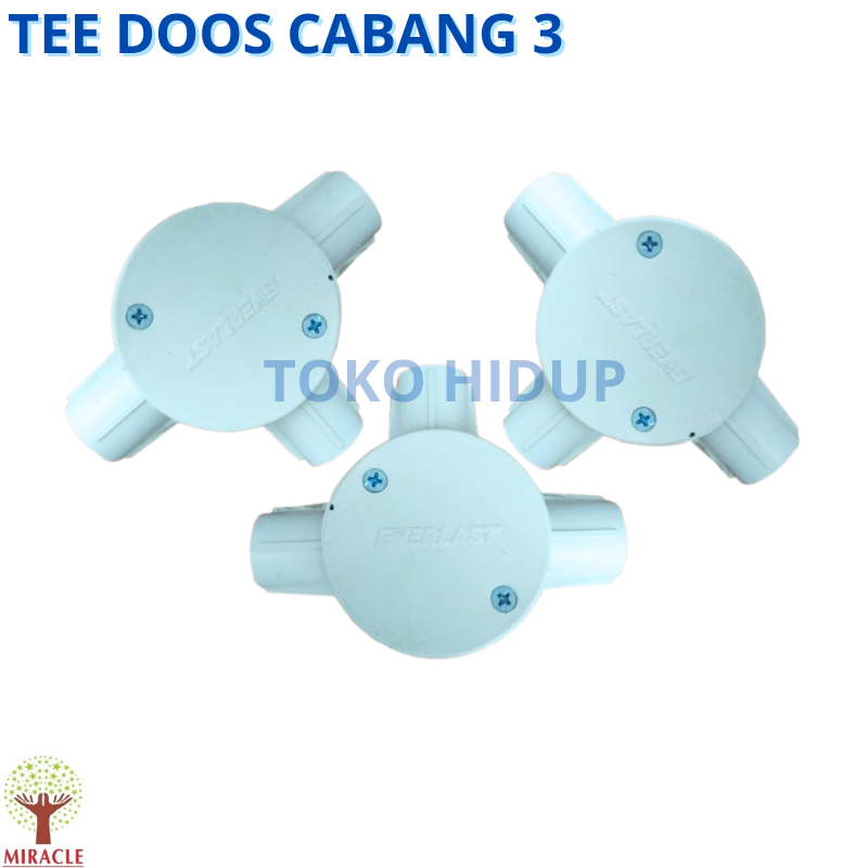 Jual T dus cabang 3/4 Tee Doos cabang 3/4 lubang Pipa PVC Listrik Bahan ...