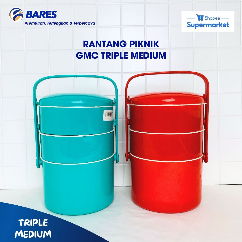 Jual Rantang Piknik GMC Triple Medium | Kecil | Rantang Piknik Kecil ...