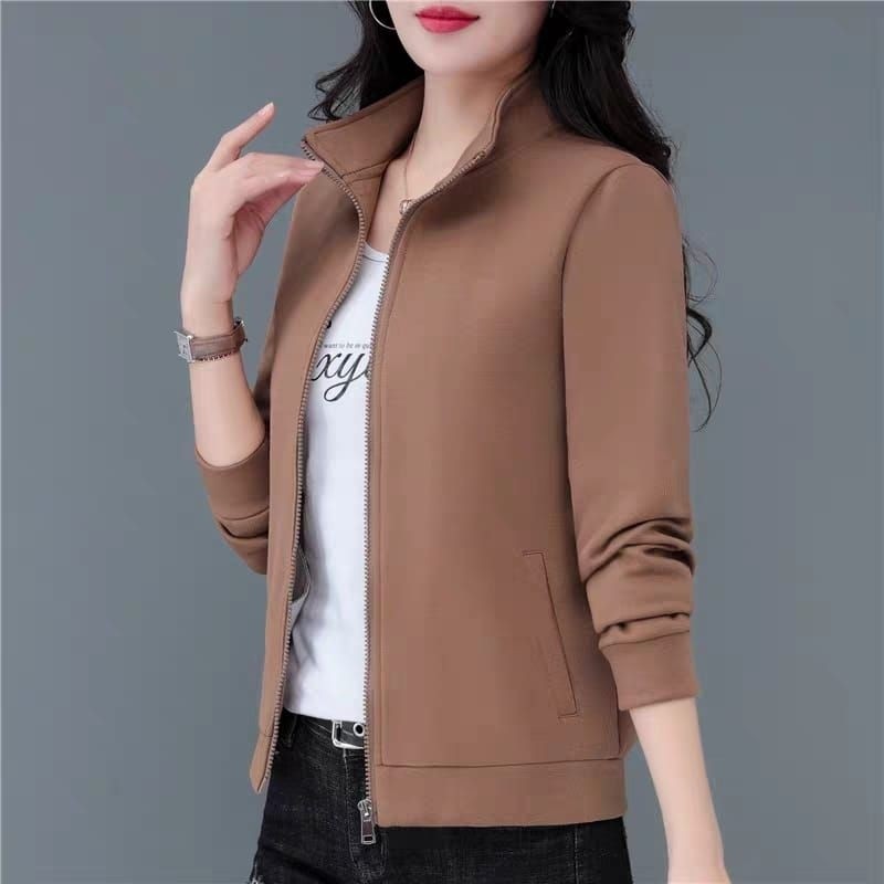 Jaket Sweater Wanita Jaket Cewe Fleece Outerwear