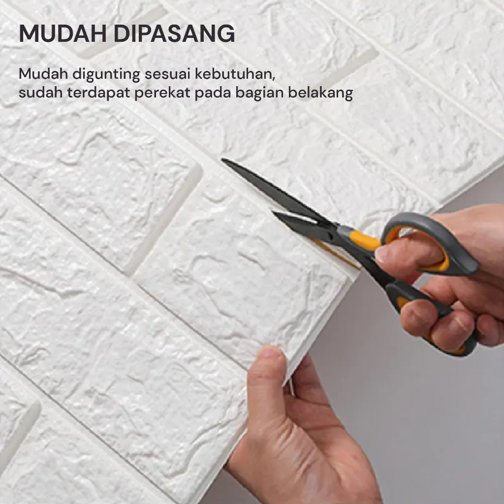 Jual Wallpaper Sticker Wallfoam Busa Perekat Bata Foam 3D Stiker ...