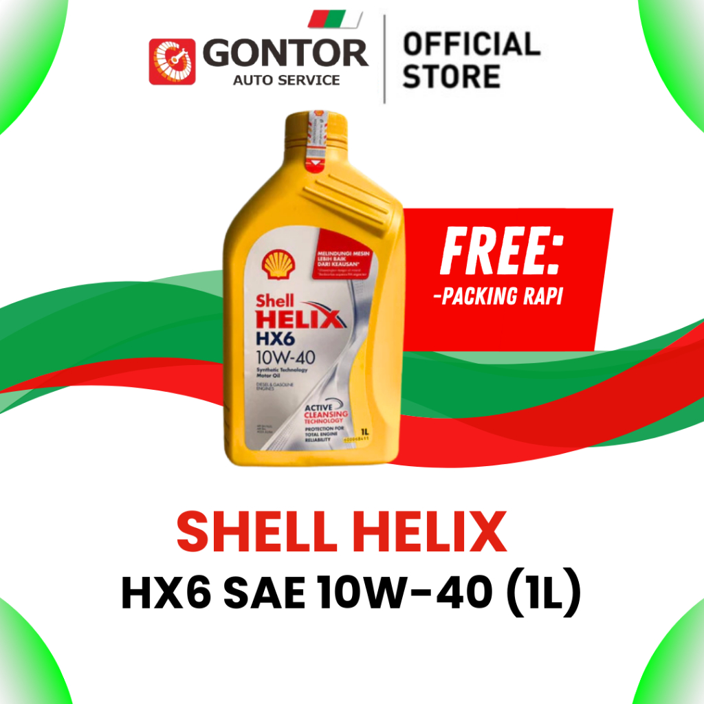 Jual Oli Mobil Shell HX6 SAE 10W-40 Super Original 1 Liter - Gontor ...