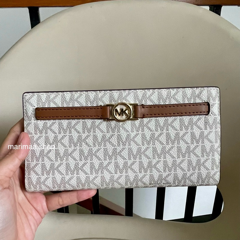 Jual Dompet reed mk kors signature vanilla long wallet card holder ...