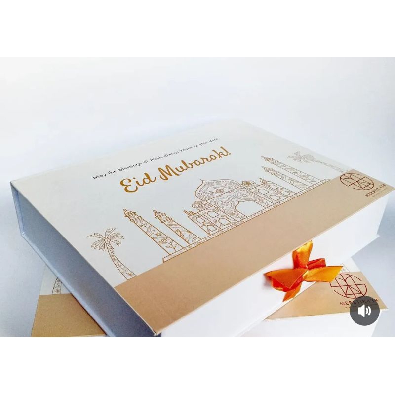 Jual custom box hampers lebaran idul Fitri tempat mukena sajadah kue ...