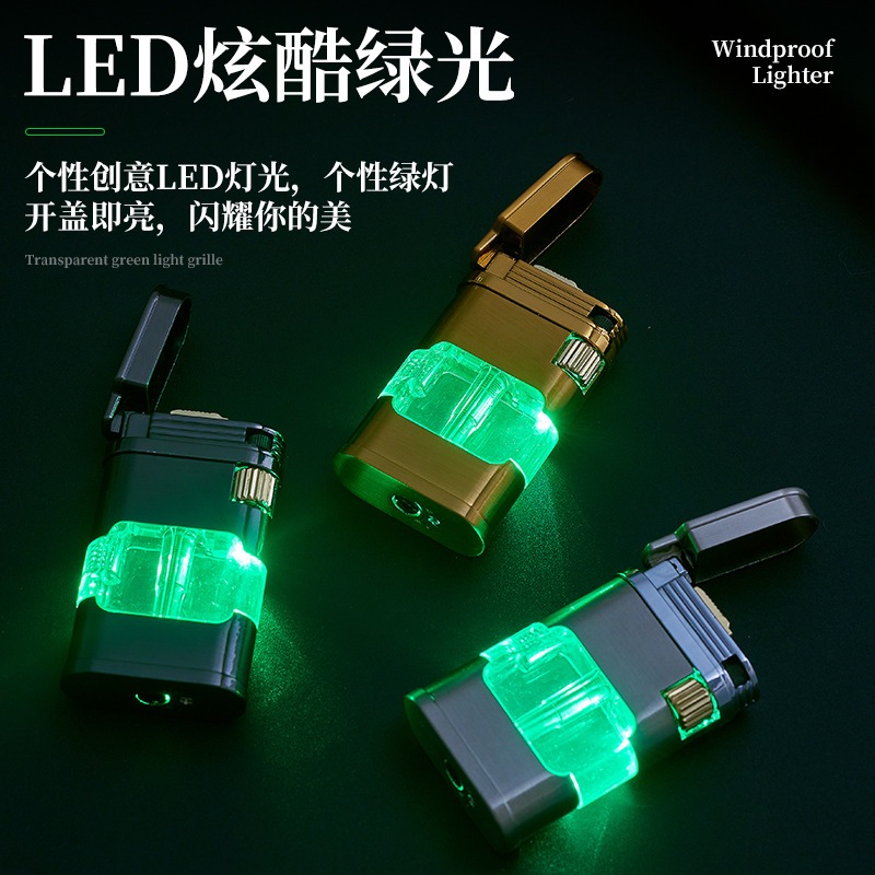 Jual Korek Api Roda Api Las Gas Transparan LED Ou Bao Lighter AB-905 ...