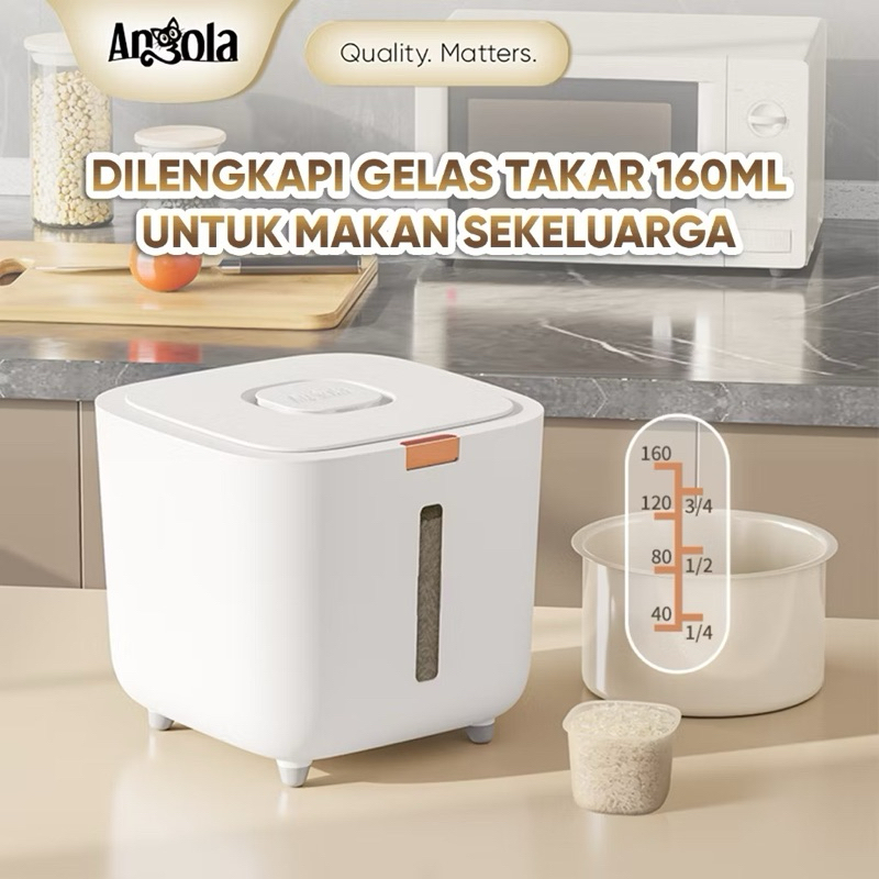 Jual ANGOLA DISPENSER BERAS 5KG FULL TERTUTUP ANTI DEBU ORIGINAL ...