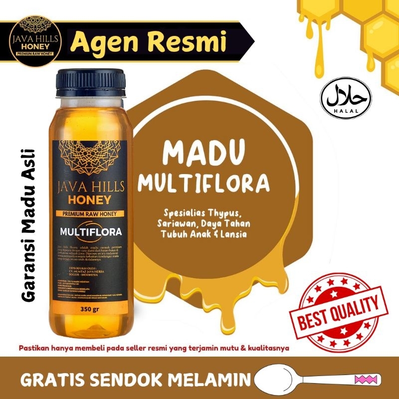Jual Madu Multiflora Raw Honey Java Hills Asli Premium Tingkatkan Daya ...