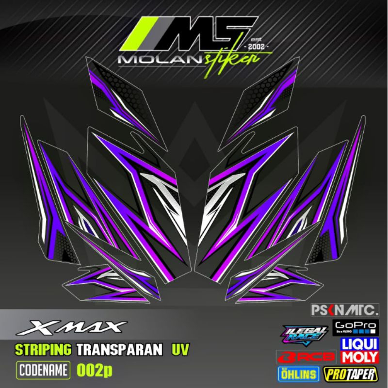 Jual Decal Sticker Striping Variasi Transparan Uv Xmax Connected Xmax ...