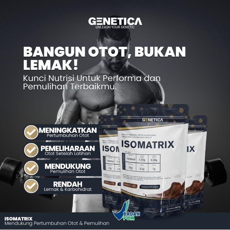 Jual GENETICA - Isomatrix 1lbs Whey Isolate 450GR | Shopee Indonesia