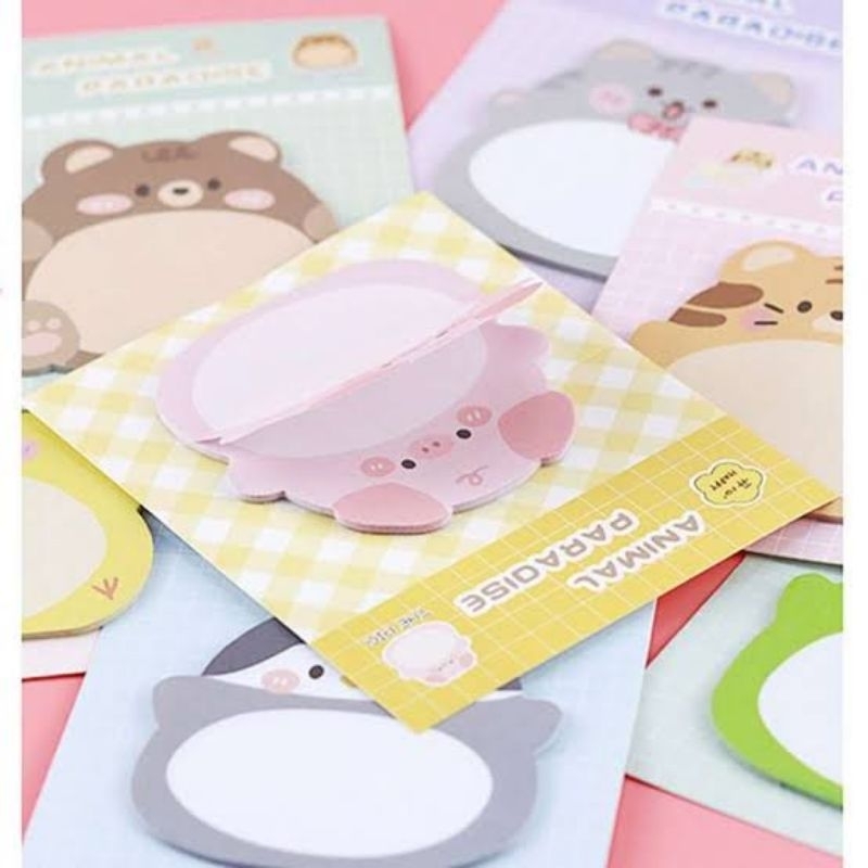 Jual Sticky Notes Motif Hewan Tempelan Kertas Catatan Memo Note ...