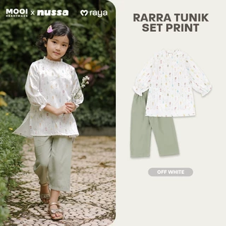 Mooi x Nussa Rarra Tunic Set Print Setelan Anak Perempuan Raya Collection