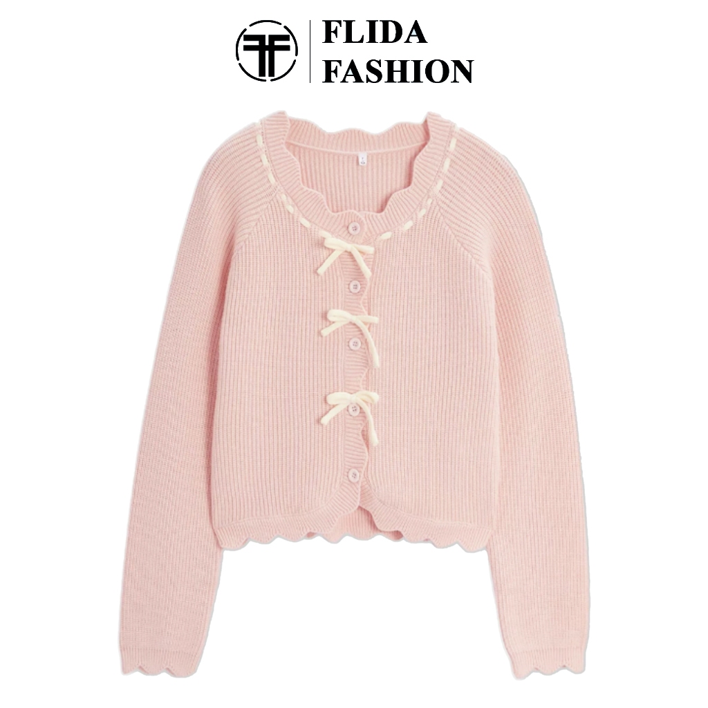 Jual FLIDA FASHION B191 cardigan rajut wanita kancing pita lengan ...