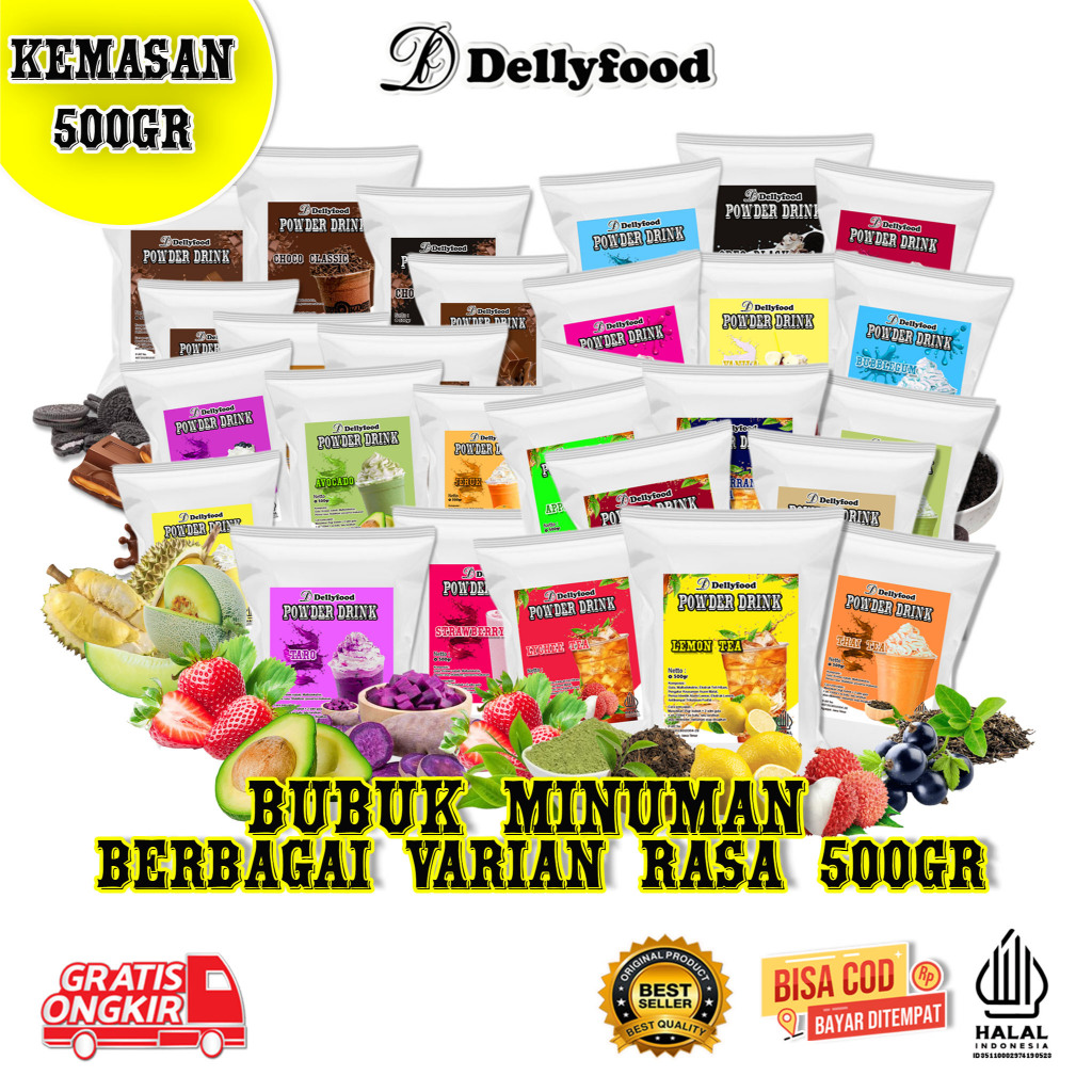 Jual Dellyfood Bubuk Minuman Aneka Rasa / Powder Drink Untuk Buka Usaha ...