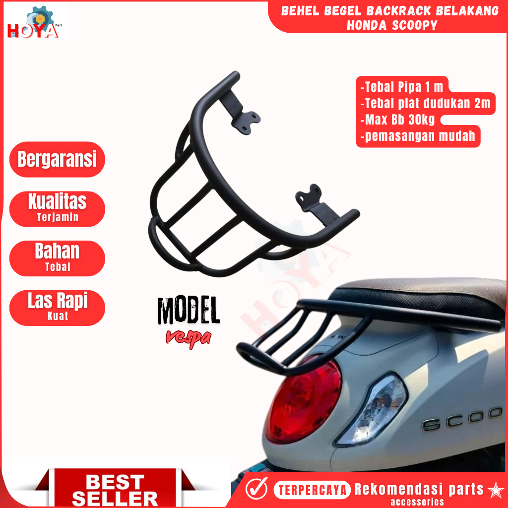 Jual Rear Rack Behel Begel Belakang Planger Motor Honda Scoopy | Shopee ...