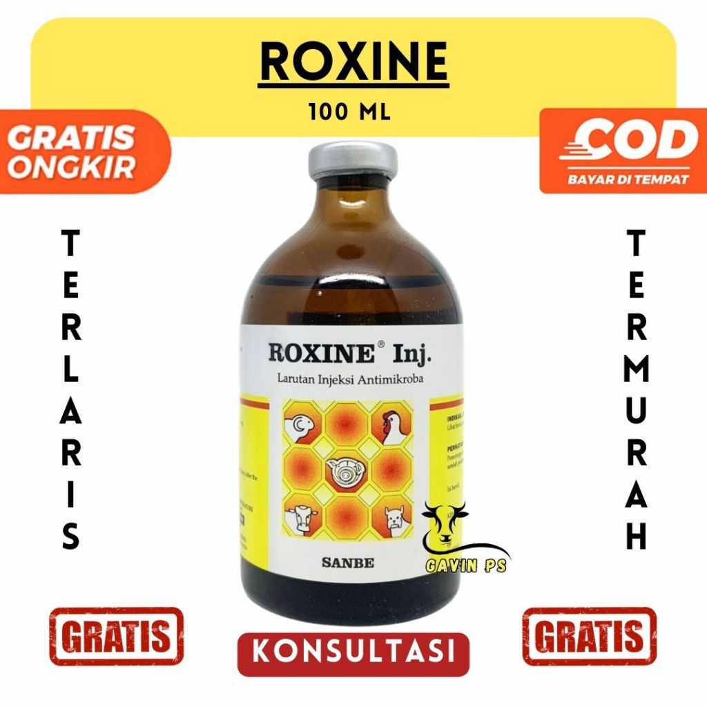 Jual Roxine 100 ml Inj - Antibiotik Spektrum Luas Untuk Ternak, Obat ...