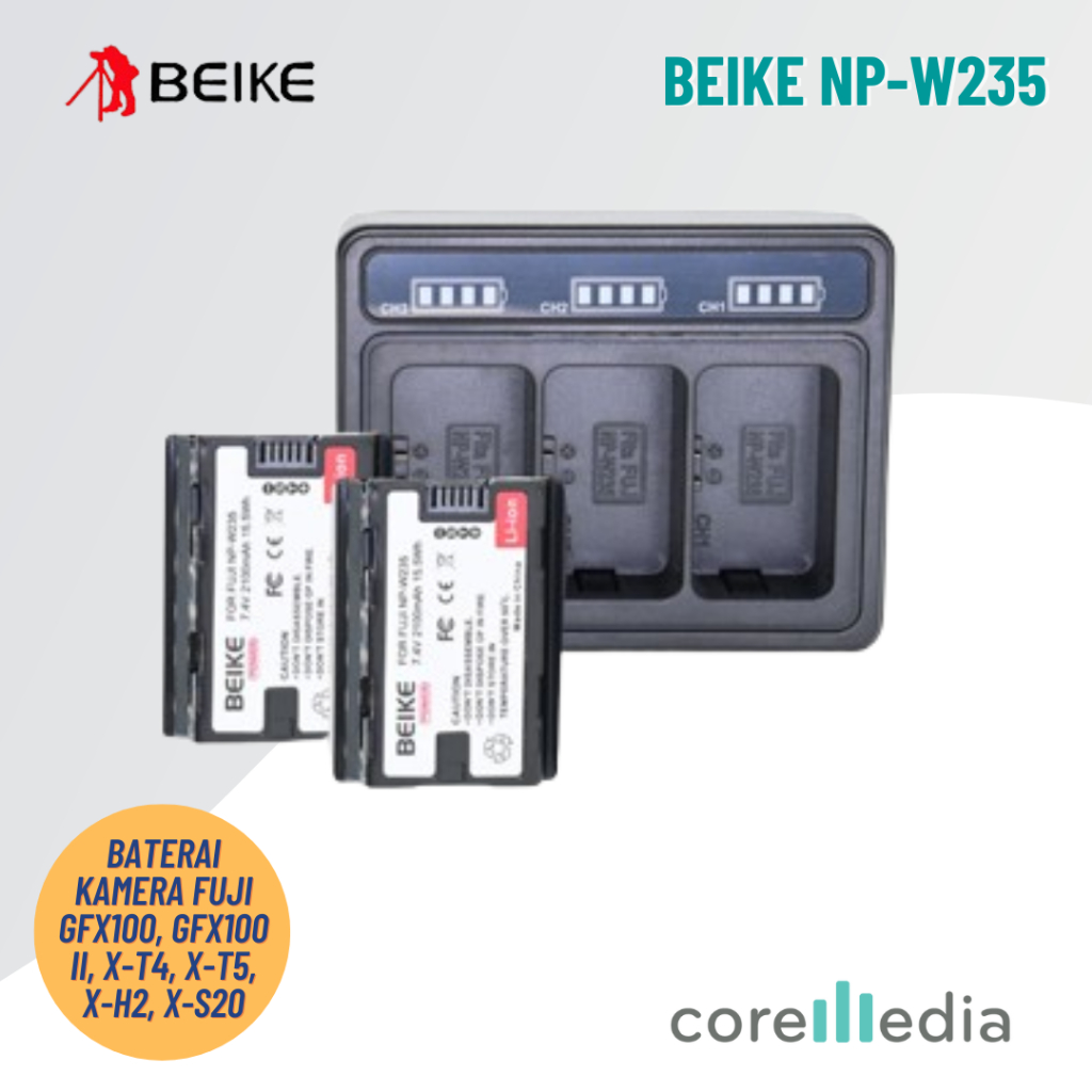 ENEGON NP-W235 Acculaderset - dubbele laadschacht voor X-T5, X-T4