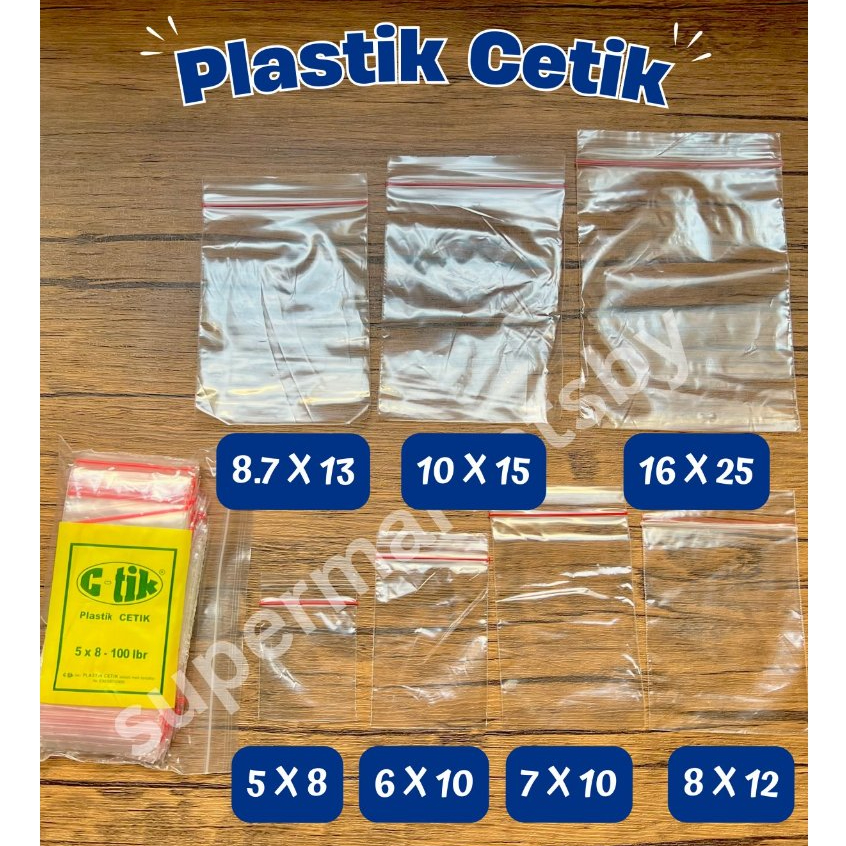 Jual Plastik Klip Cetik C-TIK PE Ziplock CTIK / Plastik Saos Sambal ...