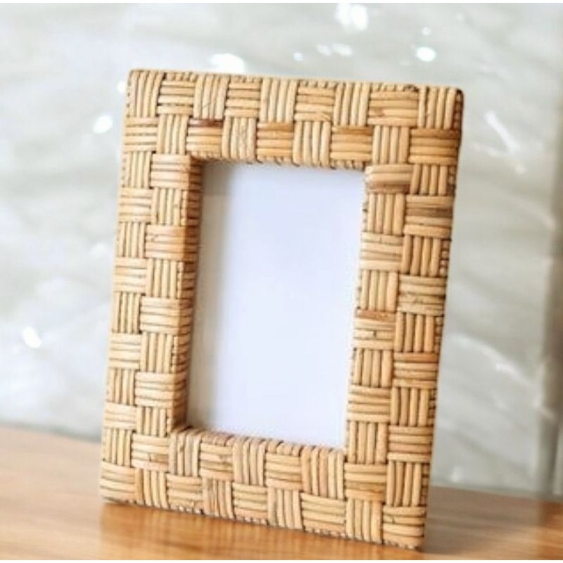 Jual Frame Foto Rotan alam estetik | Shopee Indonesia