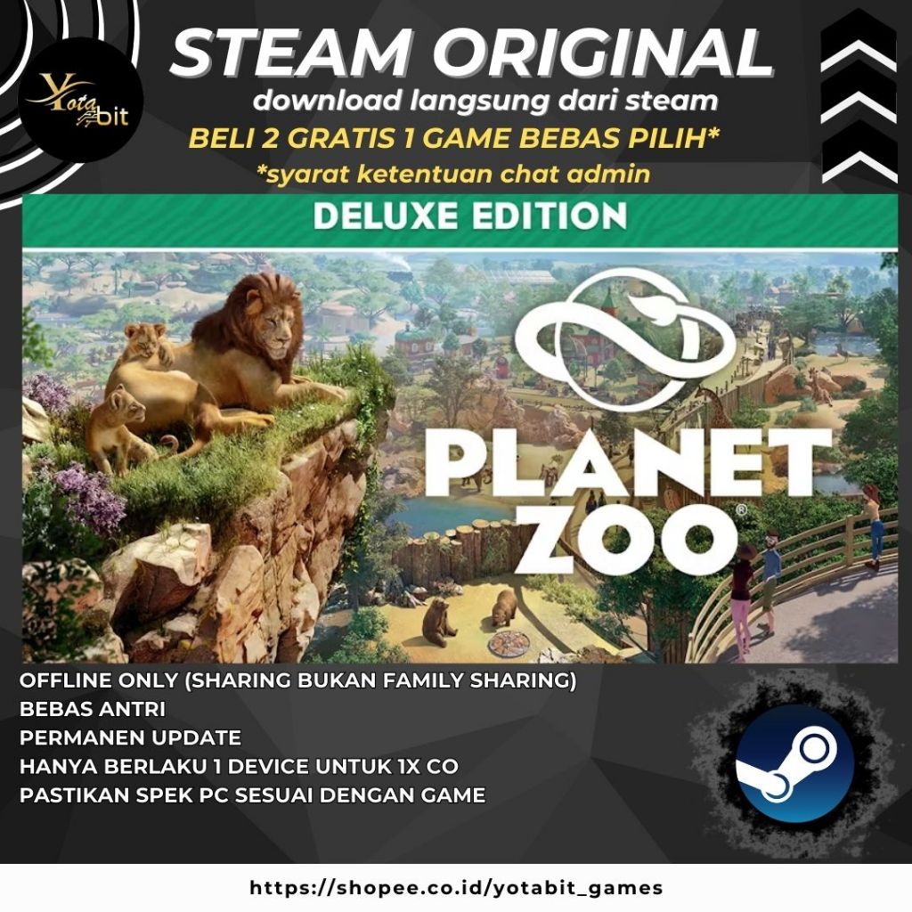 Jual Planet Zoo Deluxe Edition PC Sharing Original Offline | Shopee ...