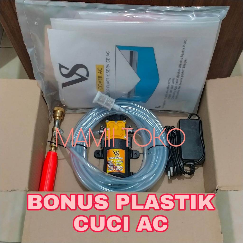 Jual Alat cuci motor steam mini paket plastik cuci ac Mesin pompa dc ...