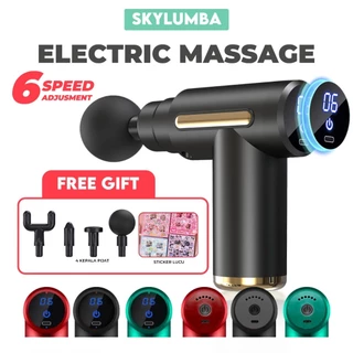 Skylumba Alat pijat elektrik Massage Gun pijat getar elektrik Bisa Di charge portable - FG01