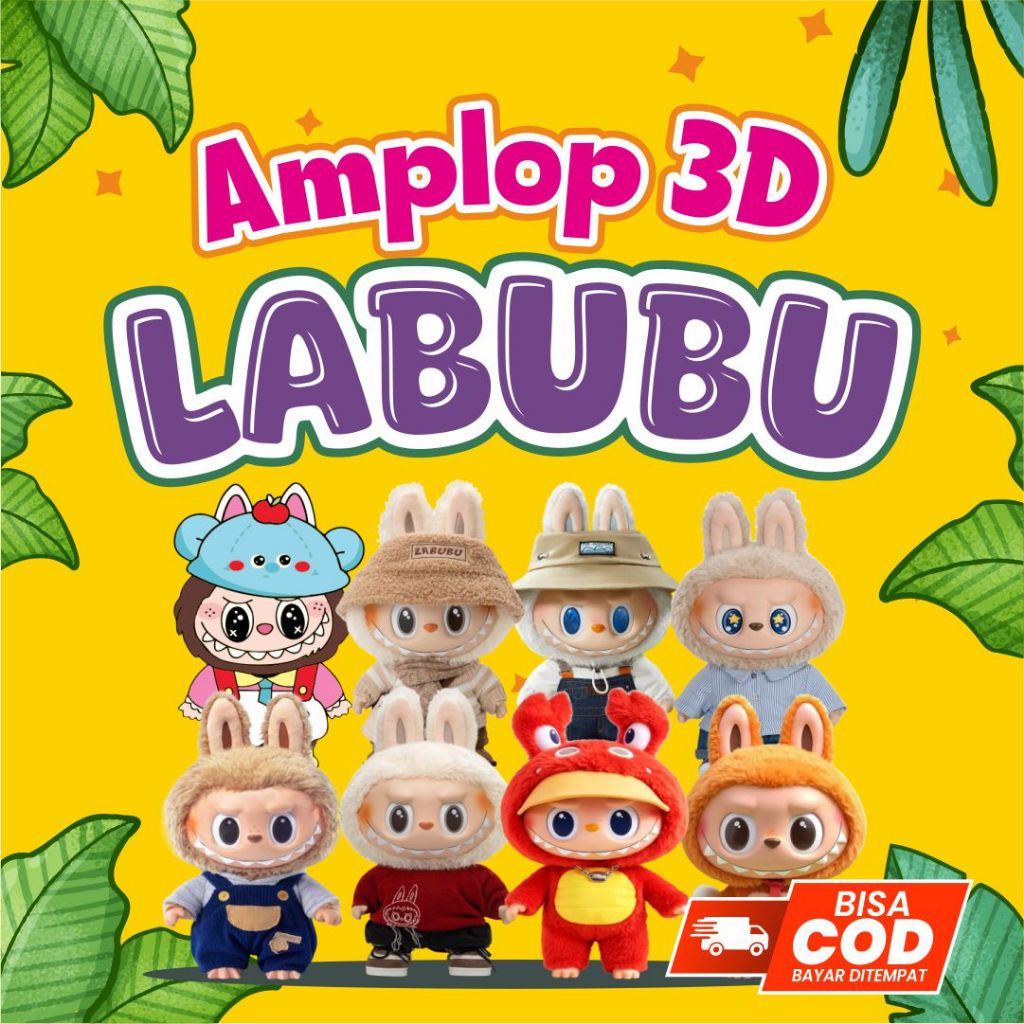 Jual Amplop 3D Labaran & Karakter Labubu Kartun Superhero - Angpao Unik ...